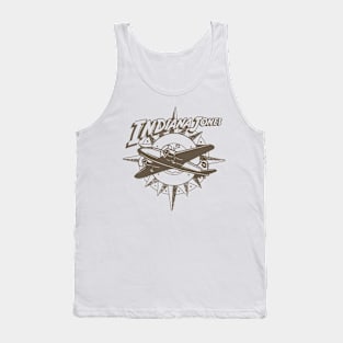 Vintage // Indiana Jones Compass// Brown Colour Tank Top